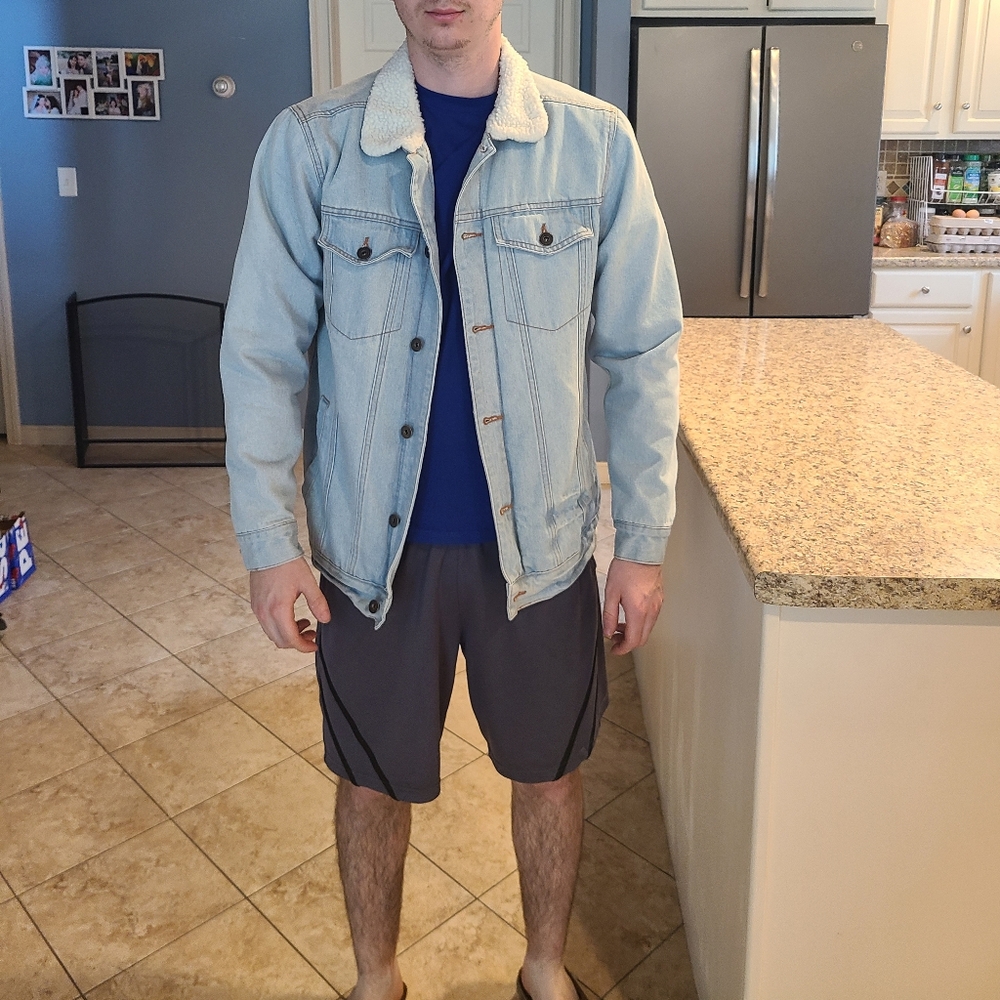 Men's sz Med Brooklyn Cloth Denim Jacket:Light Wash